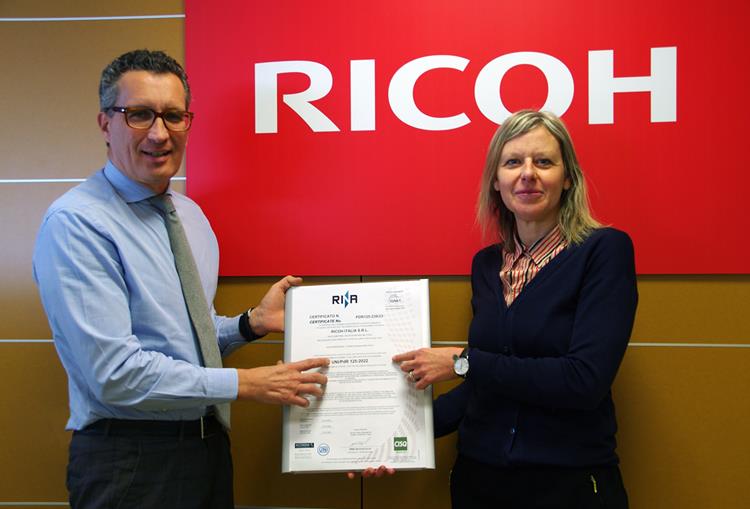 Ricoh Italia ottiene la certificazione per la parità di genere UNI/PdR 125:2022