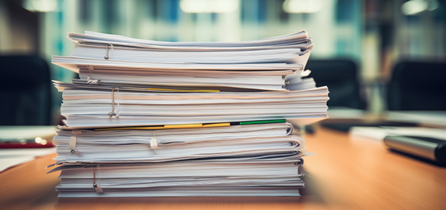 A stack of papers