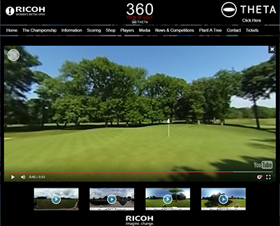 Golf a 360° grazie a Ricoh Theta S